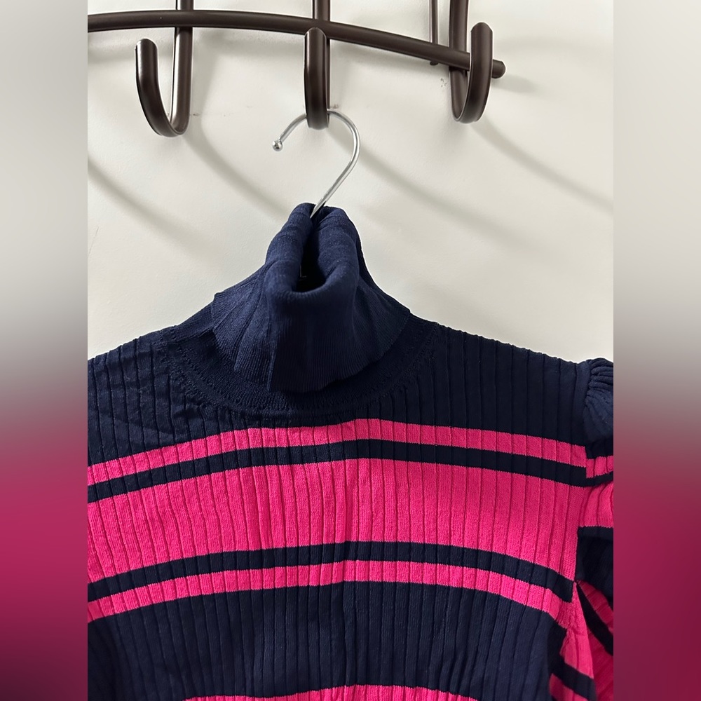 Zara striped ribbed knit sweater-size L - Picture 6 of 8